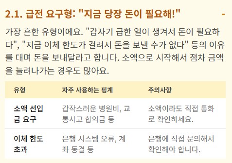 보이스피싱 급전요구형 이미지