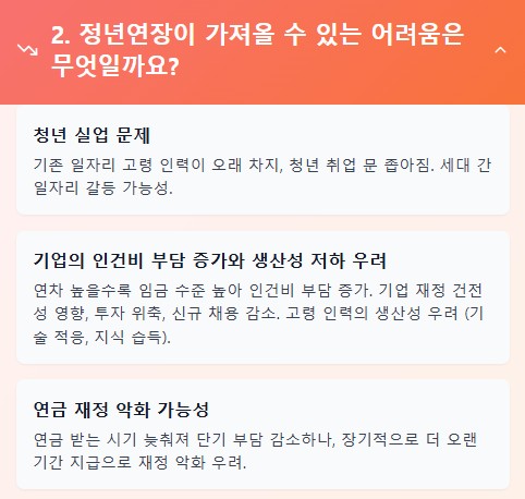 정년연장 어려움 분석 이미지